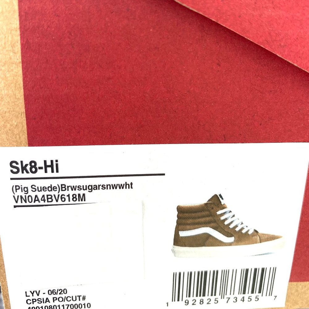 VANS Sk8-Hi Pig Suede Brown Women’s Sneakers - Picture 3 of 10